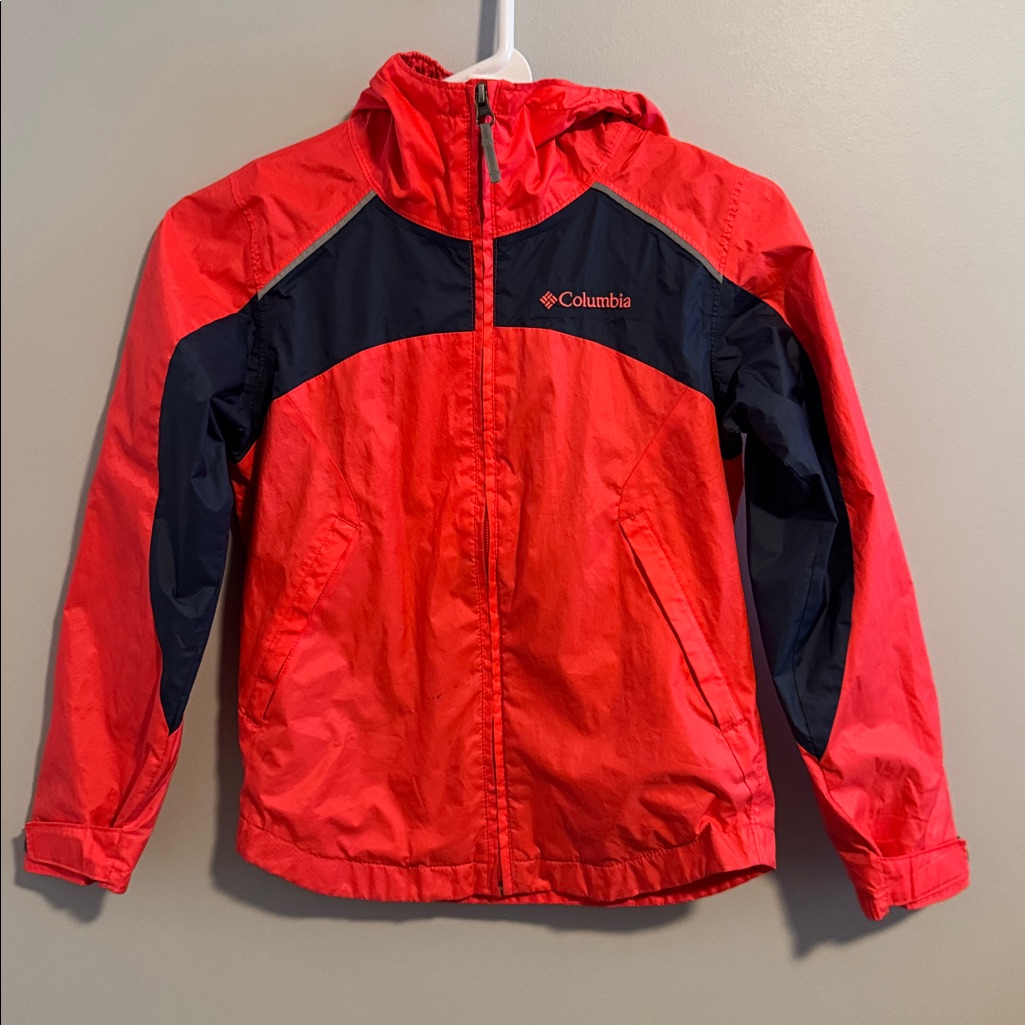 Columbia Red And Navy Hooded Jacket